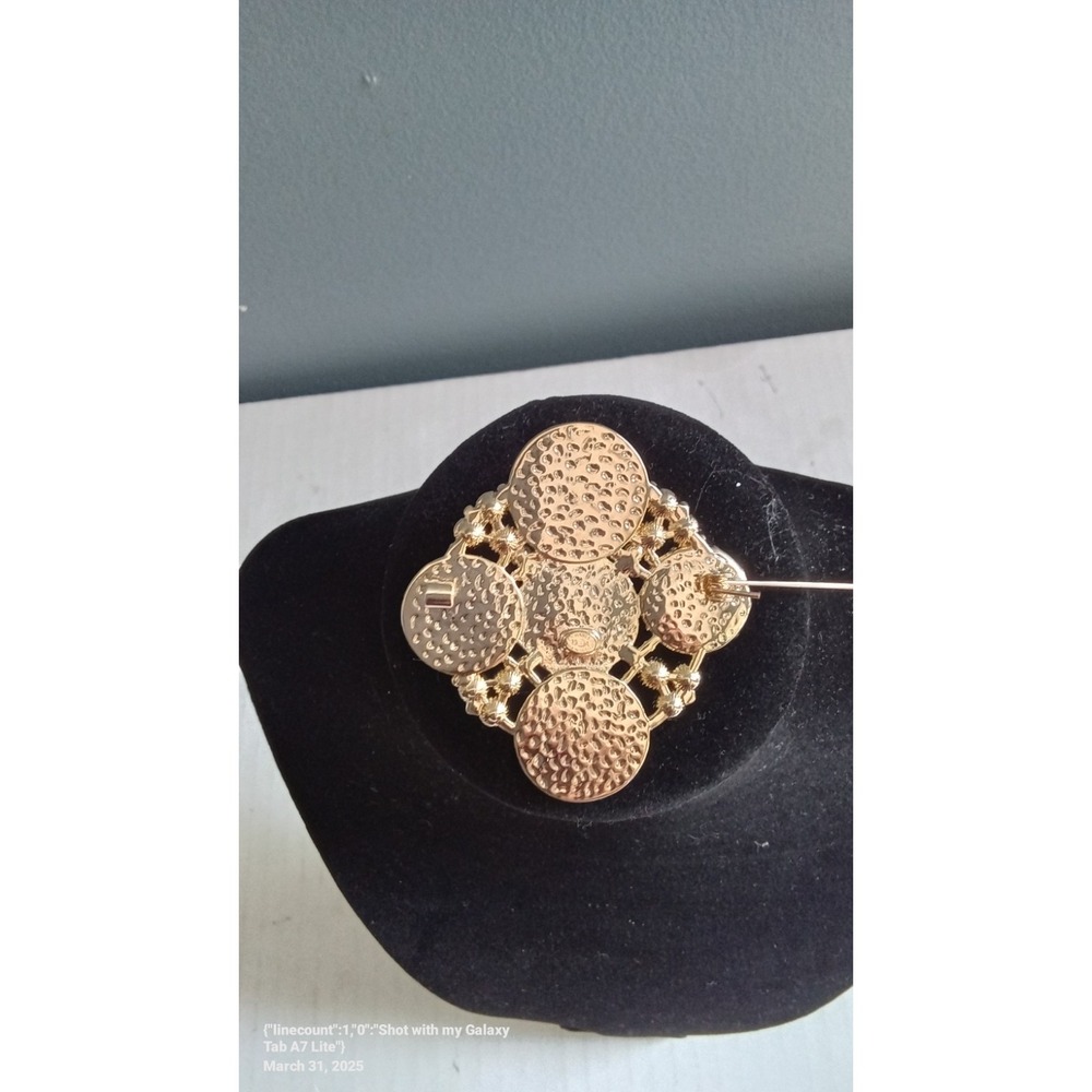 Chanel Brooch Gold CC Logo Faux Pearl Rhinestone Embellished Statement - Picture 6 of 6